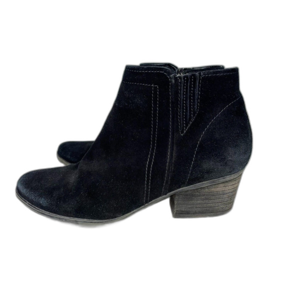 Blondo Valli Waterproof Ankle Bootie Black Suede Water Protect Boot Women's 8 - Picture 1 of 12
